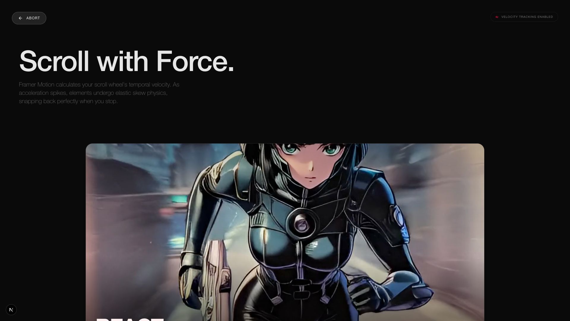 Lenis Velocity & Horizontal Track